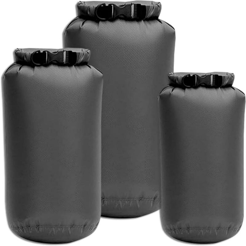 ELAORY Waterproof Dry Bags 3 Pack (5L, 10L, 20L) - Lightweight Waterproof Storage Bags for Travel, Boating, Fishing, Rafting, Swimming, Camping & Outdoor Activities - Durable & Compact Design - Grey - Image 1